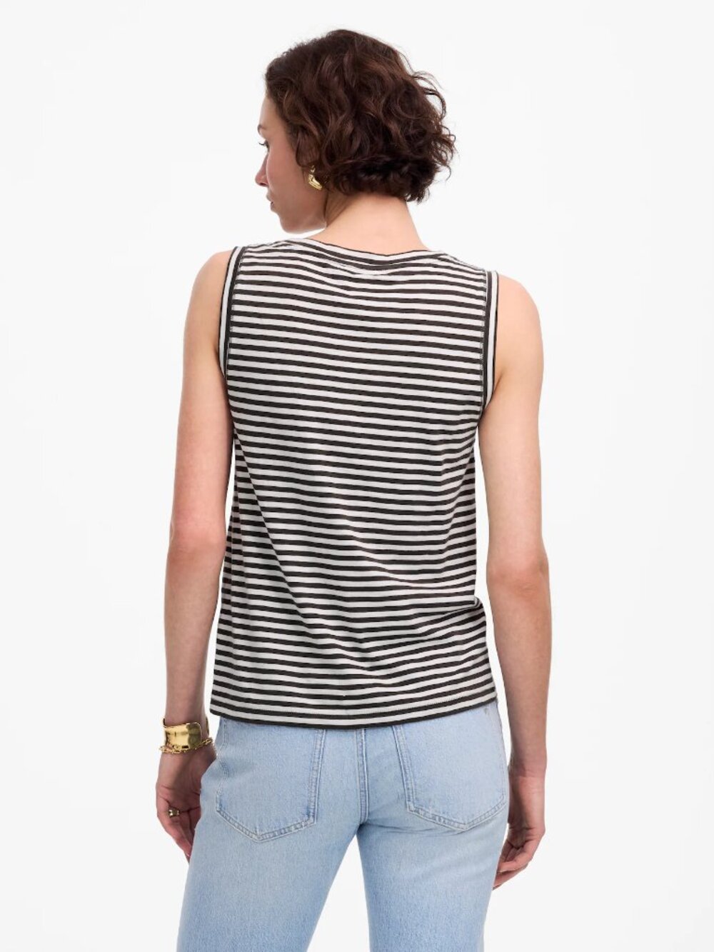 NWT Madewell Slub Relaxed V-Neck Tank - Picture 2 of 10